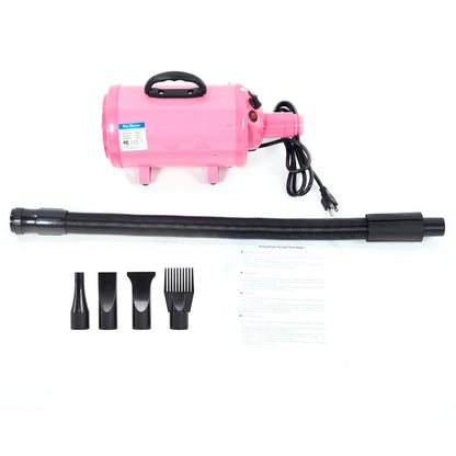 BEESCLOVER 2800W Pet Blow Hair Dryer Dog Grooming Cleaning Accessories Pink