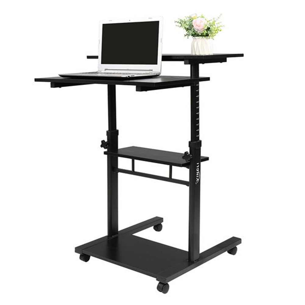 AMYOVE Standing Lifting Computer Table Height Adjustable Laptop Black