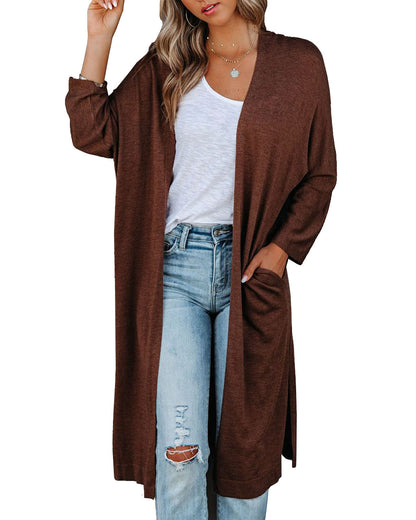 Women's Long Sleeve Cardigan Knit Sweater