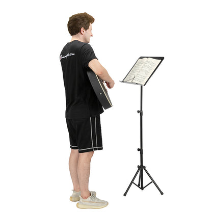 RONSHIN Portable Music Stand Adjustable Lifting Height Folding Metal Music Holder