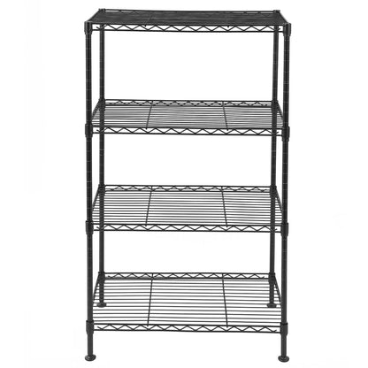 RONSHIN 4-tier Adjustable Layer Spacing Household Metal Shelf 50*30*80cm Black