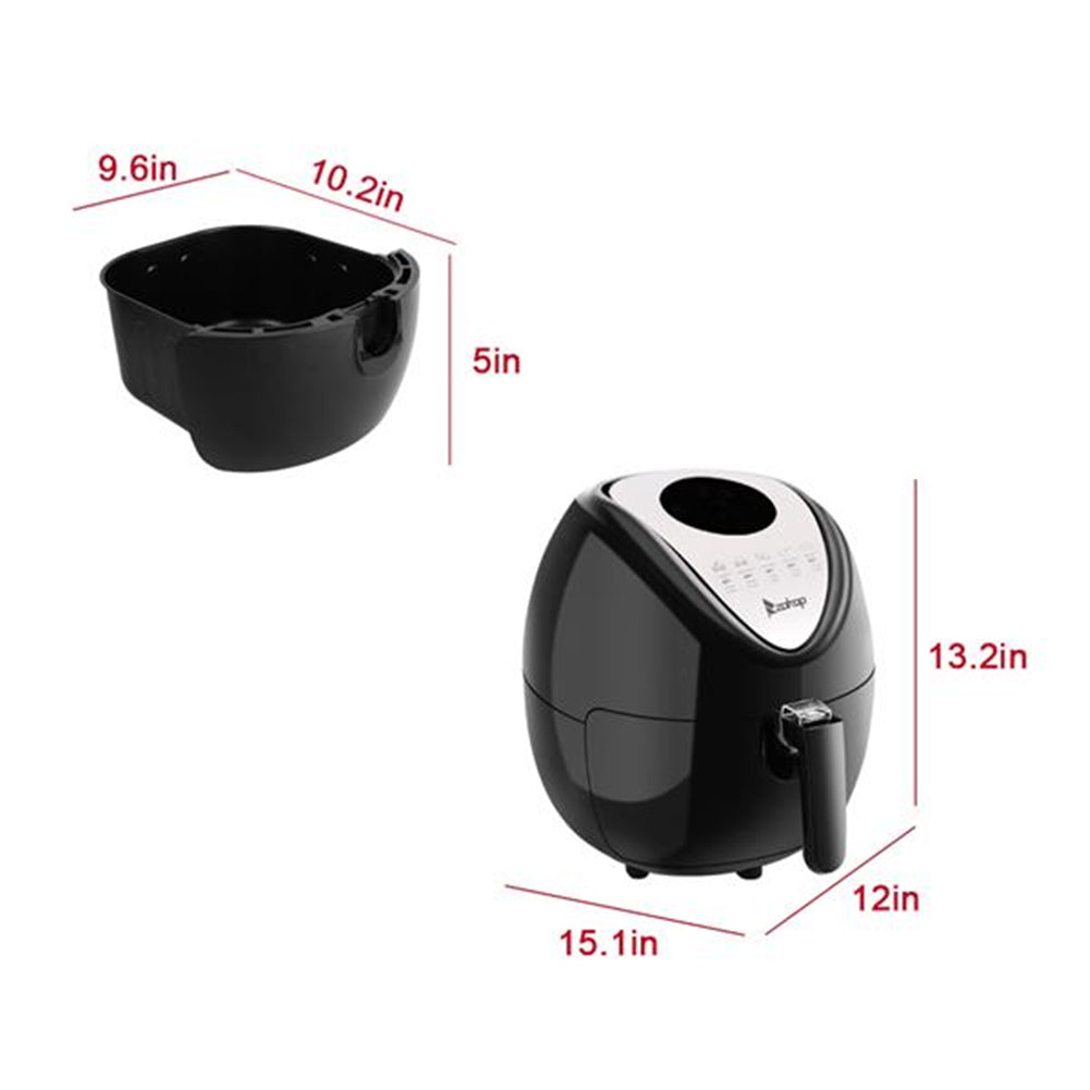 ZOKOP 5.6QT Air Fryer Shelf Food Clip Set Black