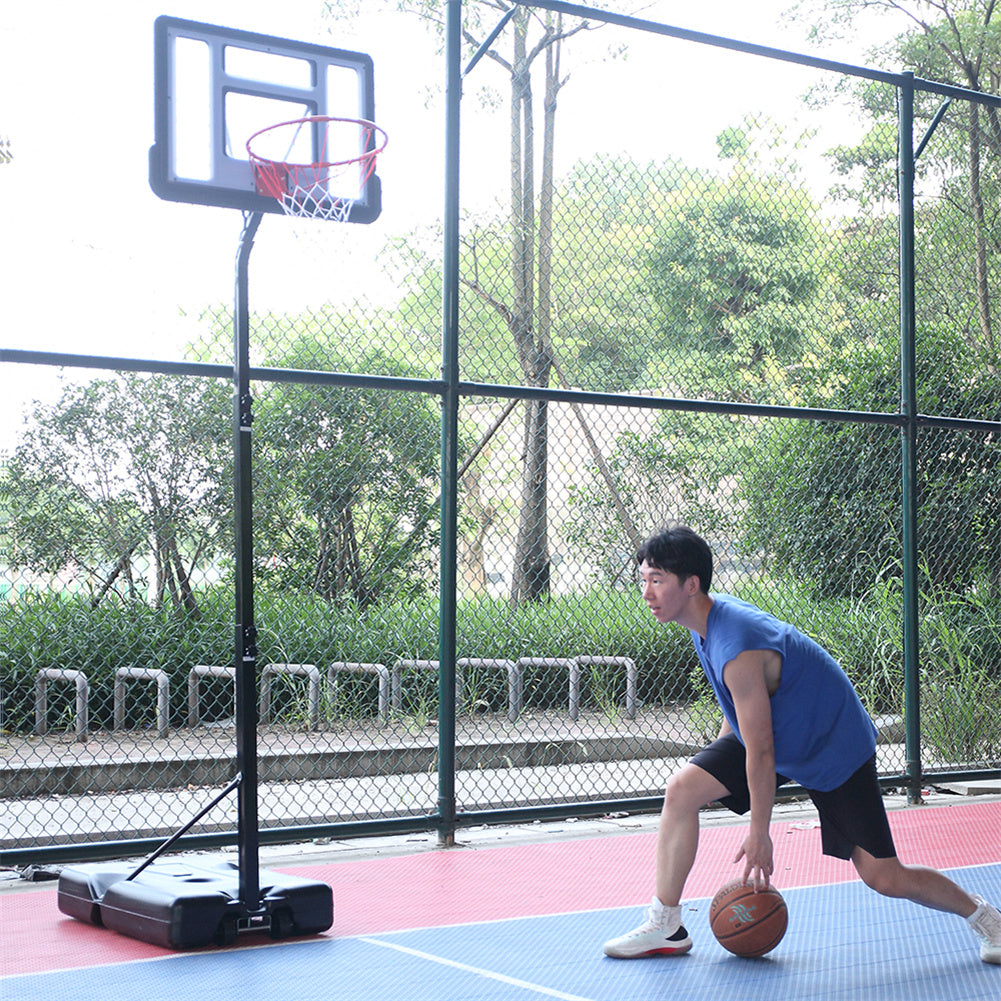 YIWA Portable Removable Basketball Circle Adjustable Height 210-260cm Black