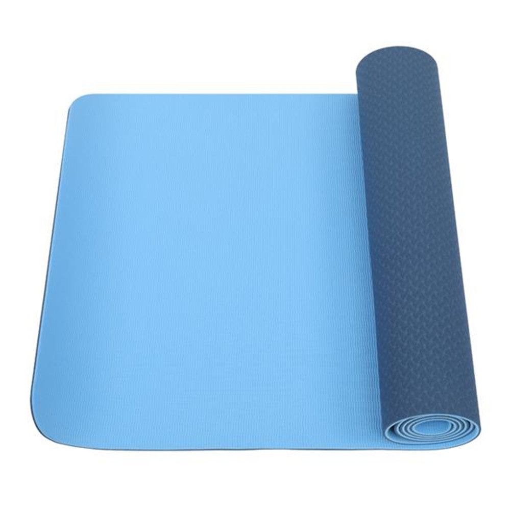 DSSTYLES TPE Yoga Mat 183*61*6cm Non-slip Gym Pad Navy Blue