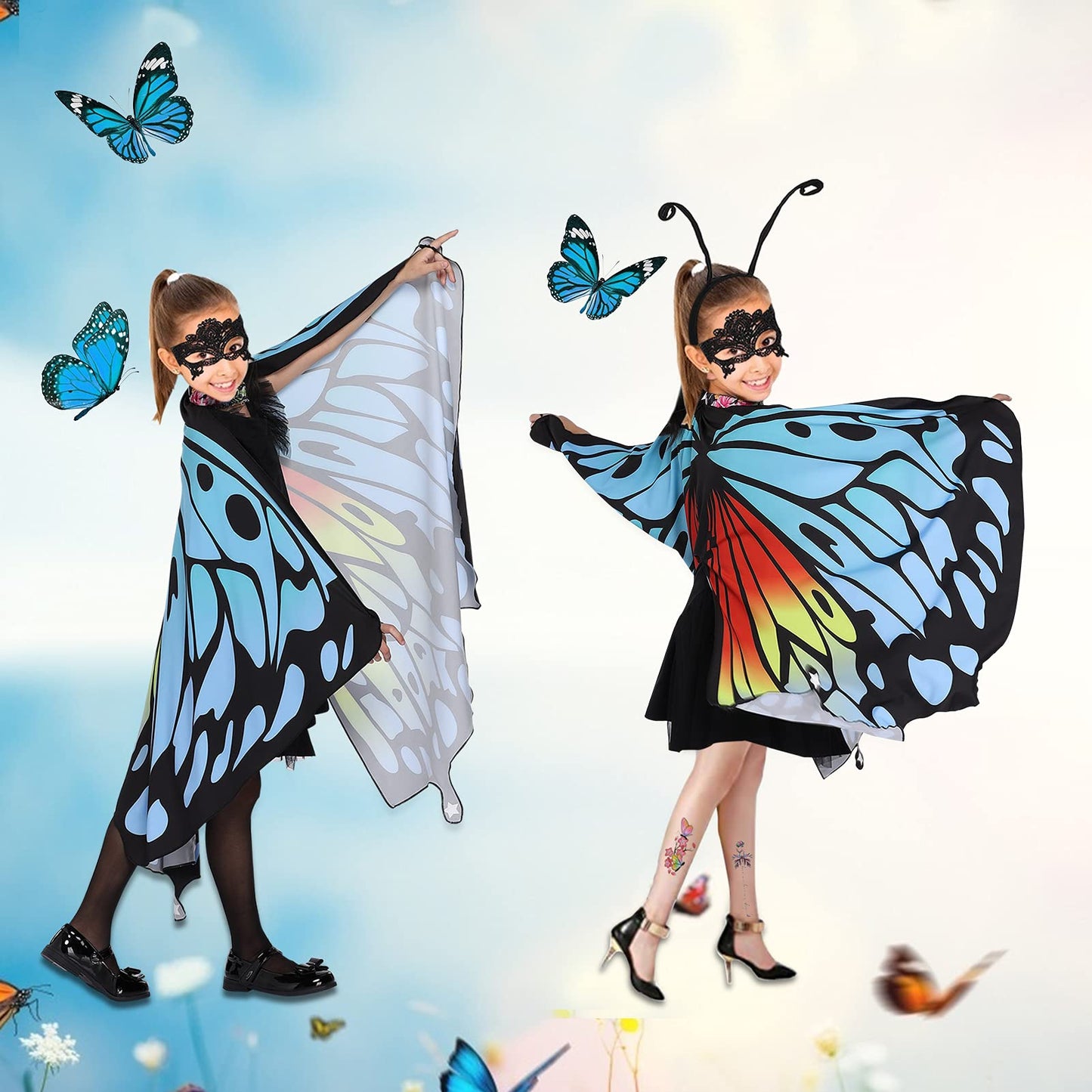WHIZMAX Halloween Butterfly Costumes for Girls
