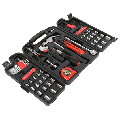 RONSHIN 186pcs Household Repair Tool Set Black Red