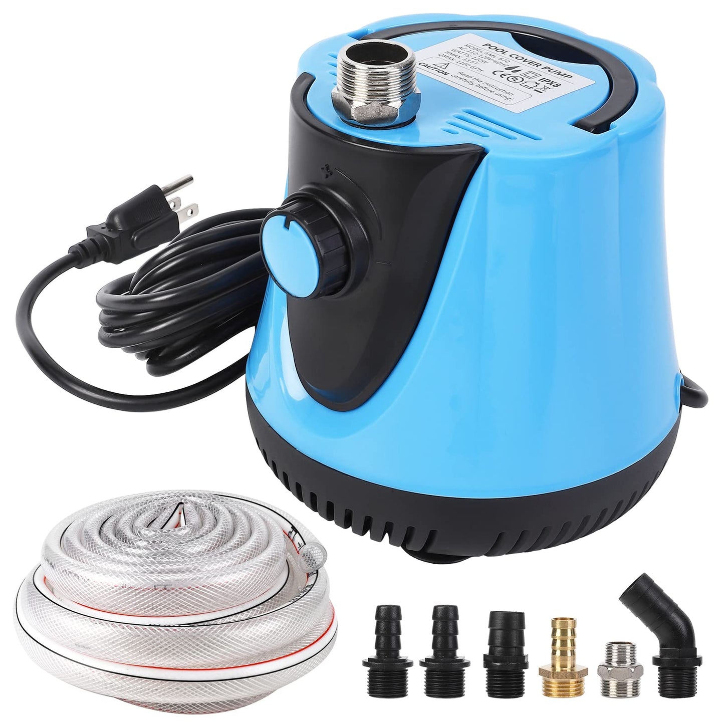 GARVEE Submersible Water Pump 1250 GPH 120W Pool Cover Pump Above Ground Water Pump