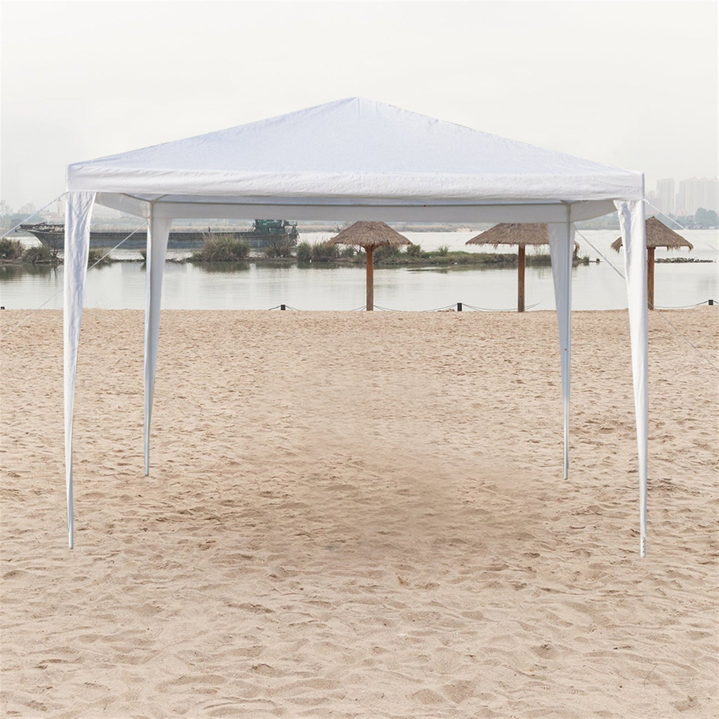 THBOXES 3-Sided Waterproof Assembled Tent Large Space with Spiral Tubes for Wedding Camping Parking