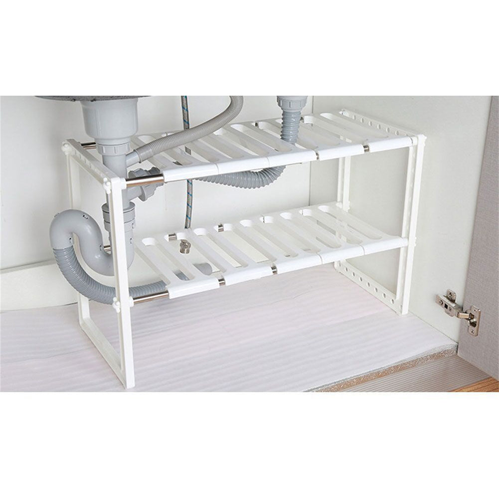 DISHYKOOKER Storage Holder Multi-functional Kitchen Sink Rack White