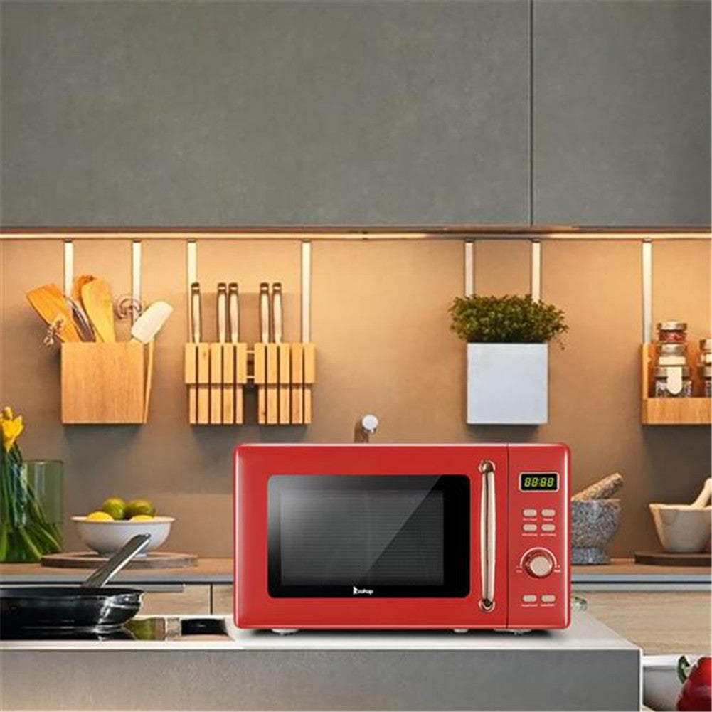 ZOKOP 20L Retro Microwave Oven with Cold Rolled Plate Red