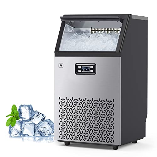 GARVEE 150LBS Commercial Ice Maker Machine Under Counter Stainless Steel Ice Machine