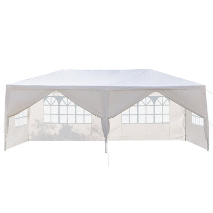 THBOXES 3x6m 6-sided 2 Doors Spiral Tube Pergola Waterproof Tent for Household Wedding Party