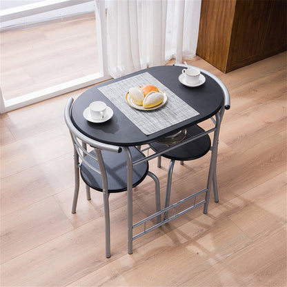 AMYOVE Breakfast Table Ergonomic Design Space-Saving Dining Table for Balcony Garden Courtyard