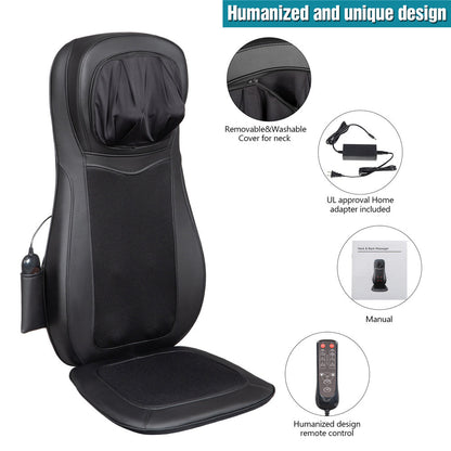 DSSTYLES 1 Set Massage Pad Fabric Three-inserts Massage Chair Pad Black