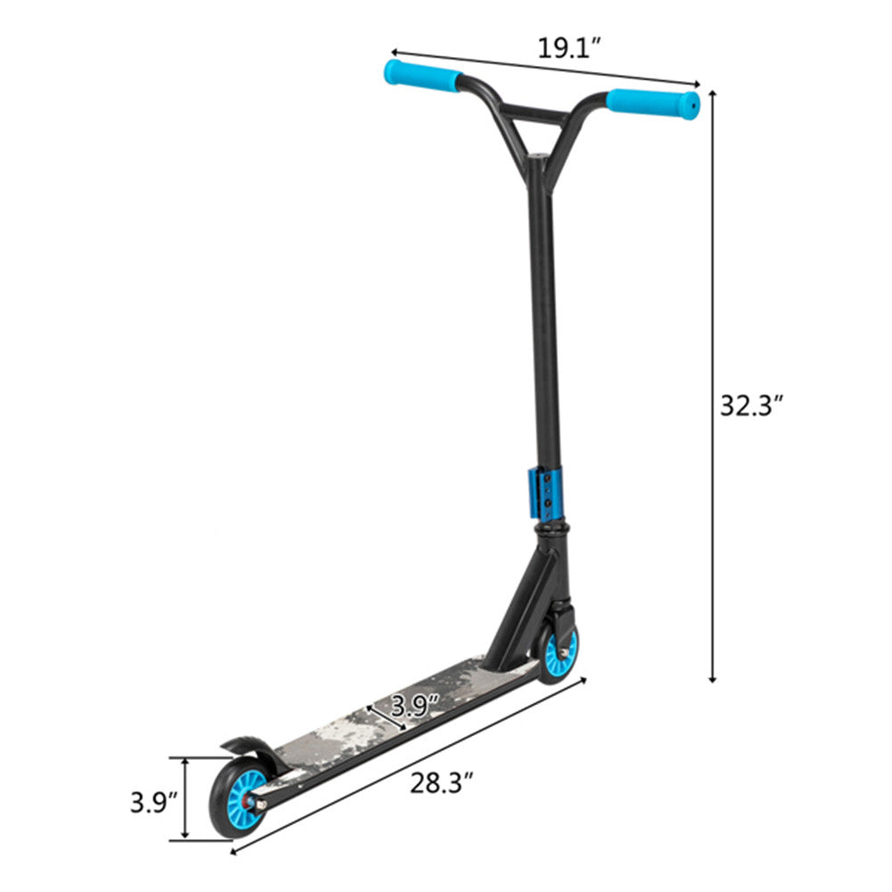 YIWA Kids Scooters Stunt Scooter Extreme Sports Trick Scooter Blue Black