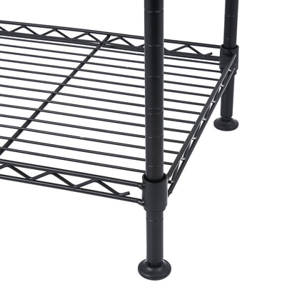 RONSHIN 4-tier Adjustable Layer Spacing Household Metal Shelf 50*30*80cm Black