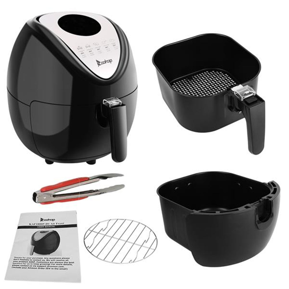 ZOKOP 5.6QT Air Fryer Shelf Food Clip Set Black