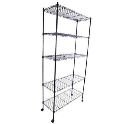 RONSHIN 165*90*35 Shelving Rack Storage Rack 5-Layer Metal Rack Black