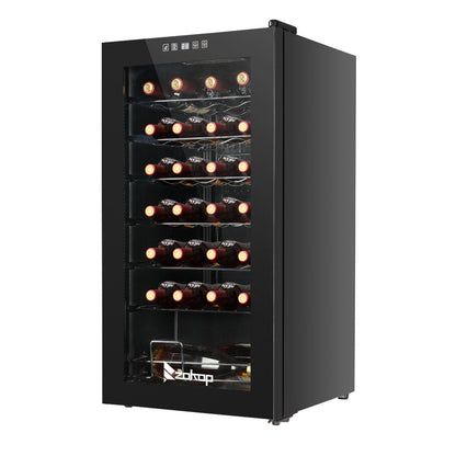 ZOKOP 80L 28 Bottle Compressor Wine Cooler Cold Rolled Plate Black