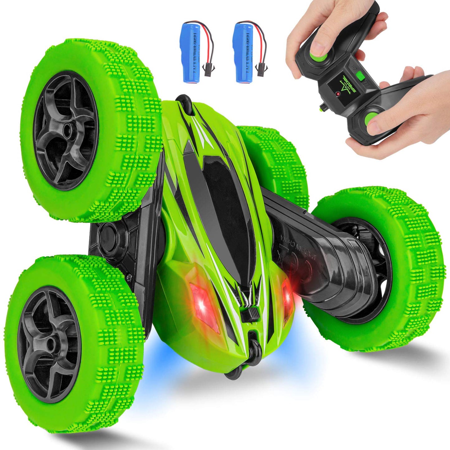 Remote Control Car RC Stunt Car Toy, Double Sided 360隆茫Rotating Tumbling Rechargeable Car, High Speed 2.4Ghz Remote Control Race Car, 4WD Off Road Vehicle, 3D Deformation Car 1:24, Great Gift for Kids