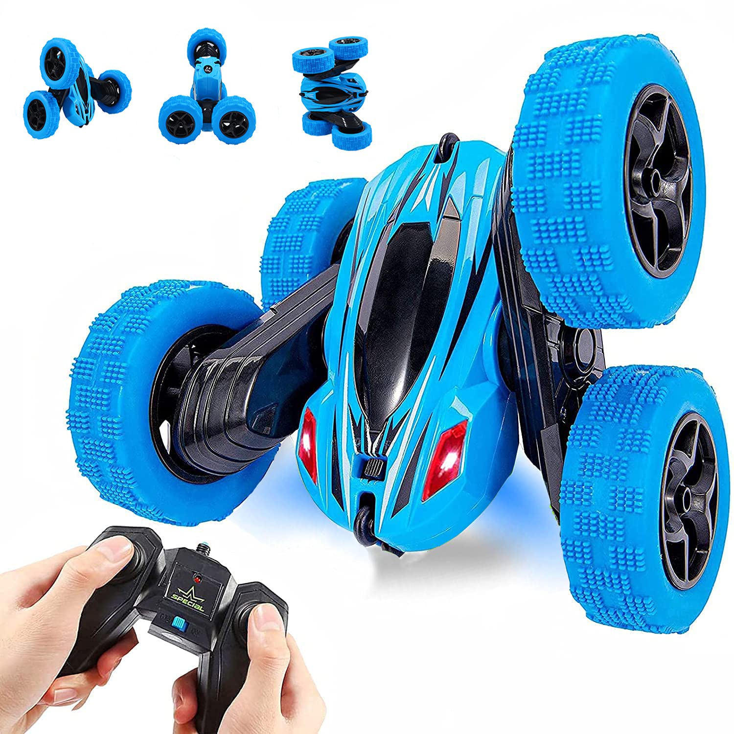 Remote Control Car RC Stunt Car Toy, Double Sided 360隆茫Rotating Tumbling Rechargeable Car, High Speed 2.4Ghz Remote Control Race Car, 4WD Off Road Vehicle, 3D Deformation Car 1:24, Great Gift for Kids