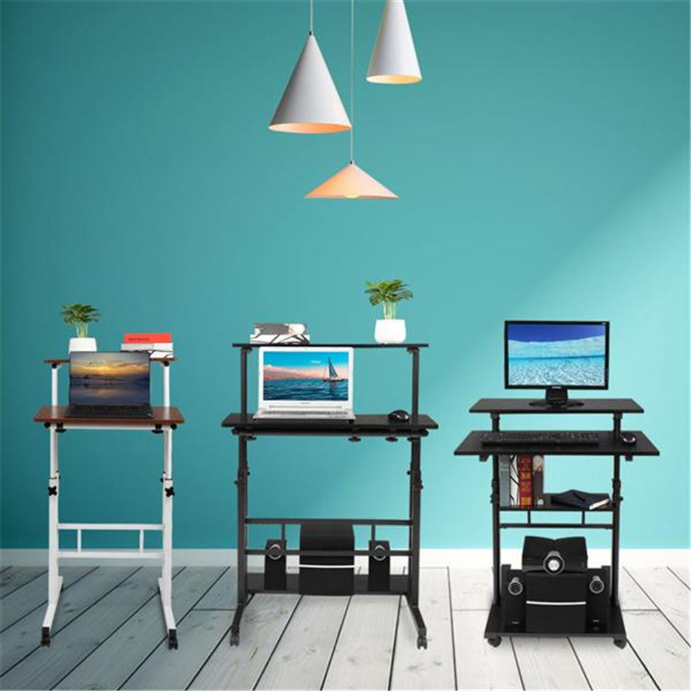 AMYOVE Standing Lifting Computer Table Height Adjustable Laptop Desk Black