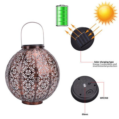 REDCOLOURFUL LED IP44 Solar Lantern Lights Copper