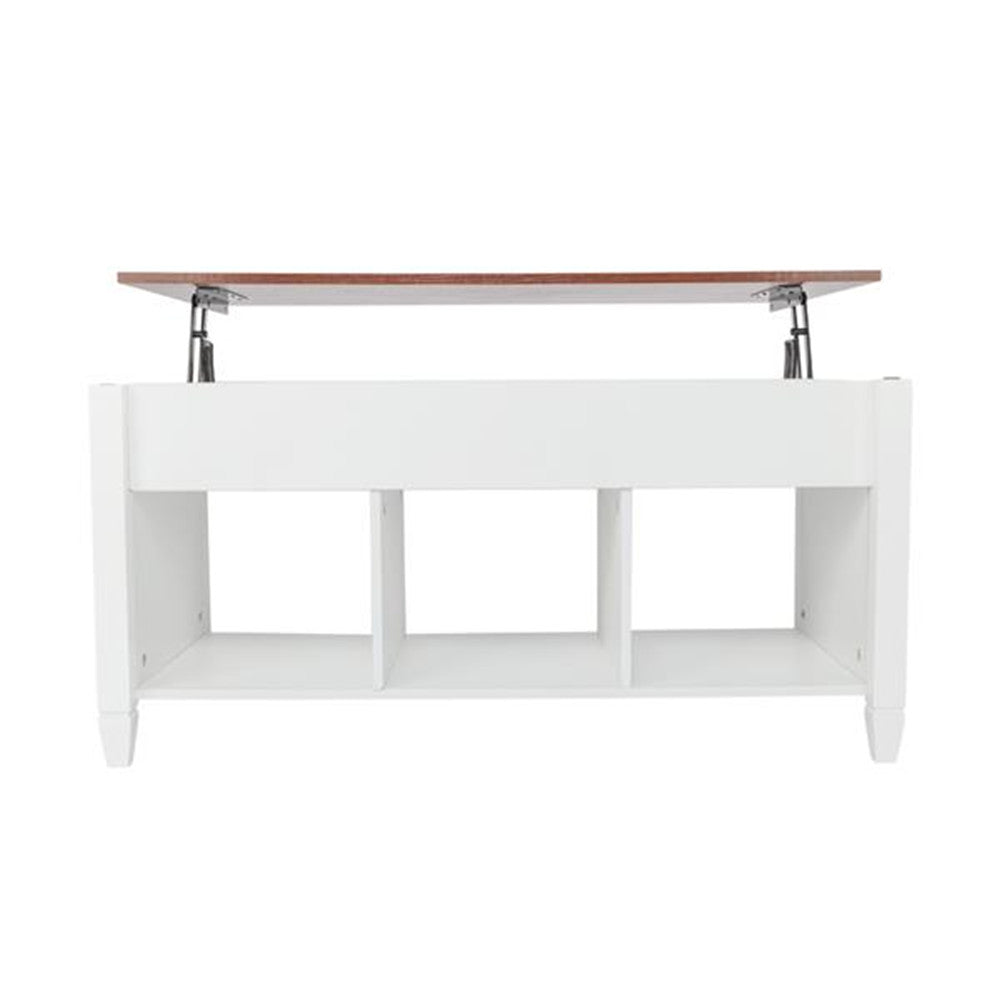 AMYOVE Coffee Table Lift Top Wood Home Living Room Storage White