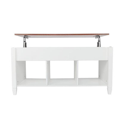 AMYOVE Coffee Table Lift Top Wood Home Living Room Storage White