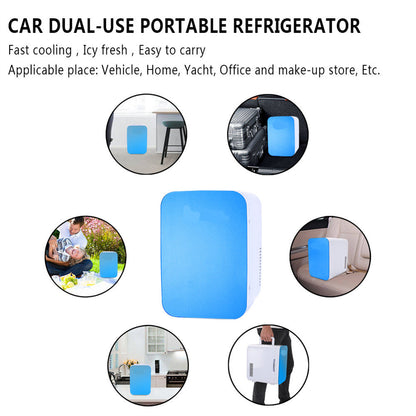 ZOKOP 6L Mini Fridge Cooler Warmer Electric Portable Car Refrigerator Blue