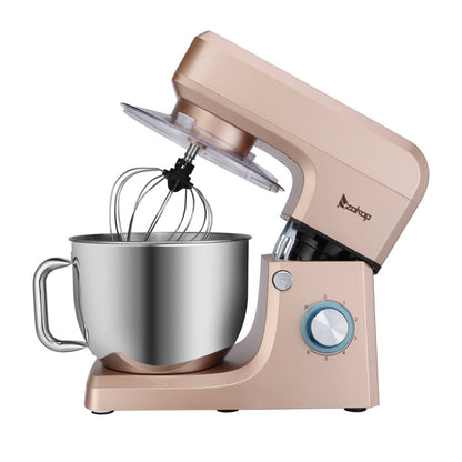 ZOKOP 7.5QT Stand Mixer 6 Speeds Electric Food Mixers Champagne