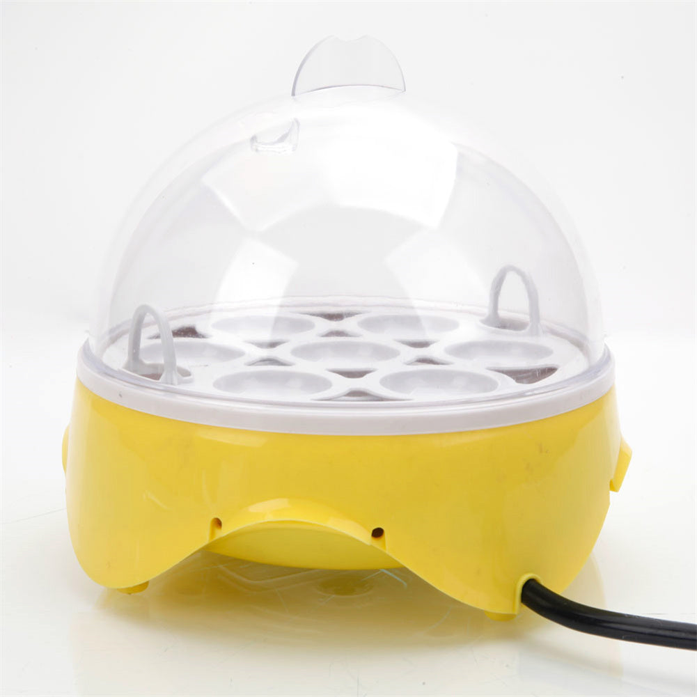 DISHYKOOKER 7-egg Mini Electric Incubator for Chicken Duck Goose Yellow