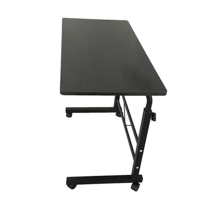 AMYOVE Side Table Height Adjustable Coffee Snack Table Black