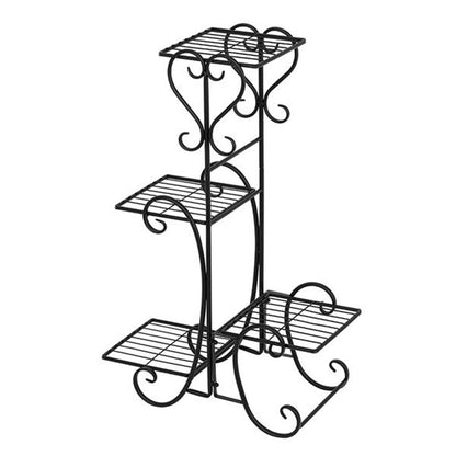 ALICIAN 4-Tier Metal Shelves Flower Pot Plant Stand Display for Garden