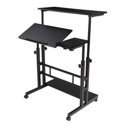 AMYOVE Standing Lifting Computer Table Height Adjustable Laptop Desk Black