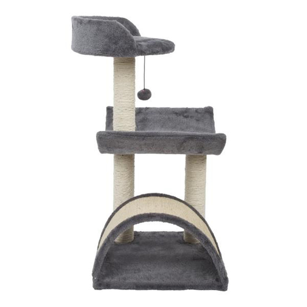 BEESCLOVER Cat Condo Set 28-inch Tree Tower Scratching Post Step Ladder Grey