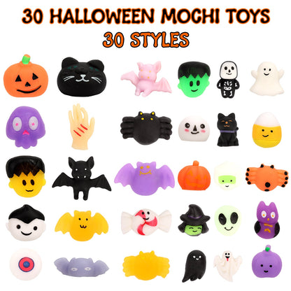 CYNDIE 30pcs Squeeze Toys with 5.5" Halloween Cauldron