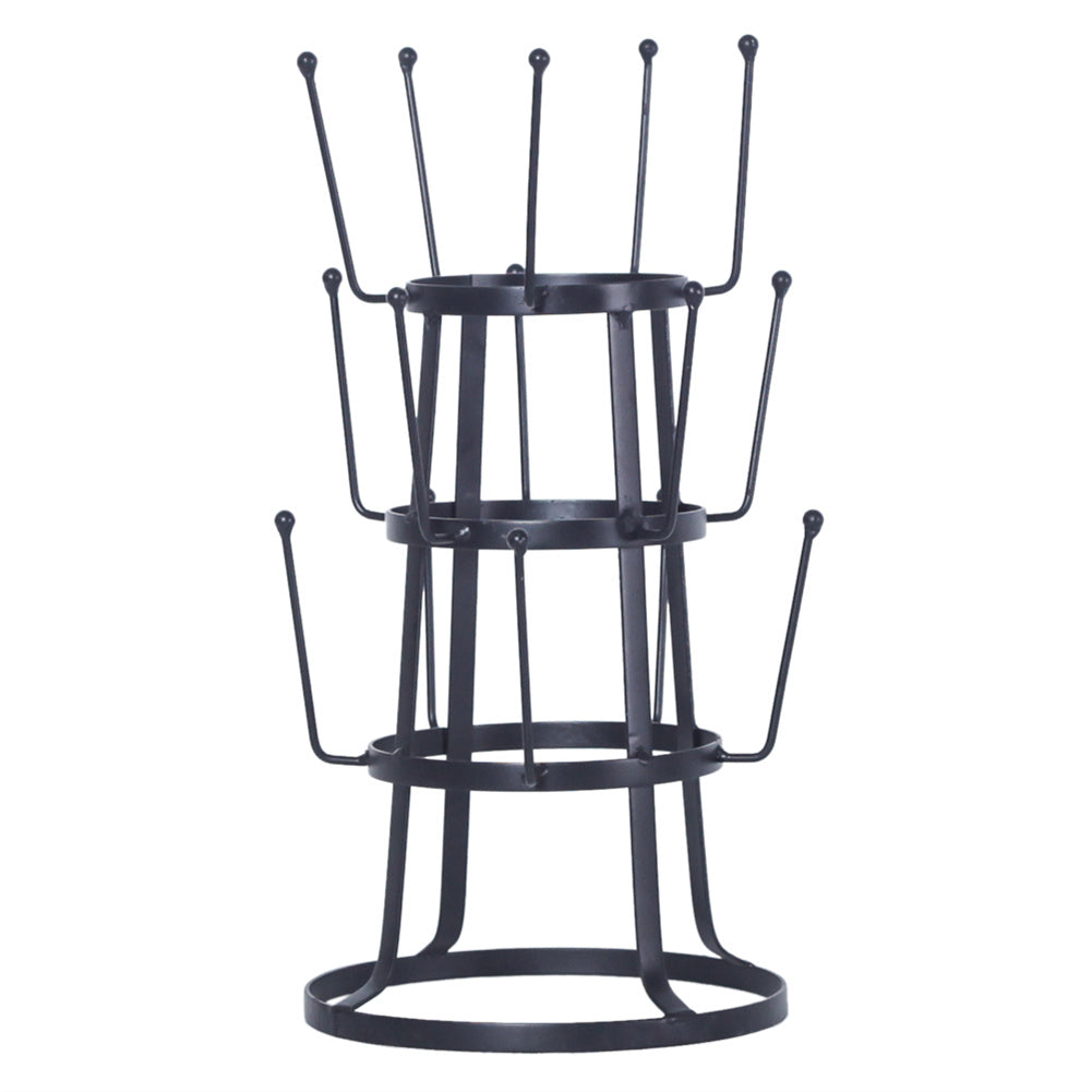 DISHYKOOKER Stylish Storage Rack Stand Kitchen Steel Holder Organizer Black