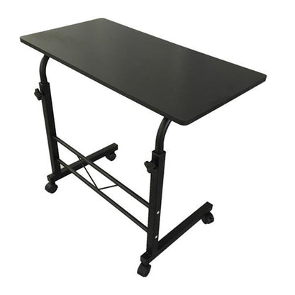 AMYOVE Side Table Height Adjustable Coffee Snack Table Black