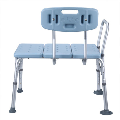 ALICIAN Bathroom Safety Shower Chair 10-level Height Adjustable Blue