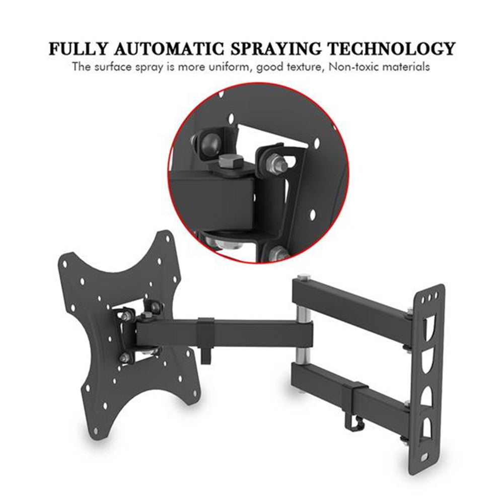 RONSHIN TV Wall Mount Full Motion Bracket 26-55 Inches Black