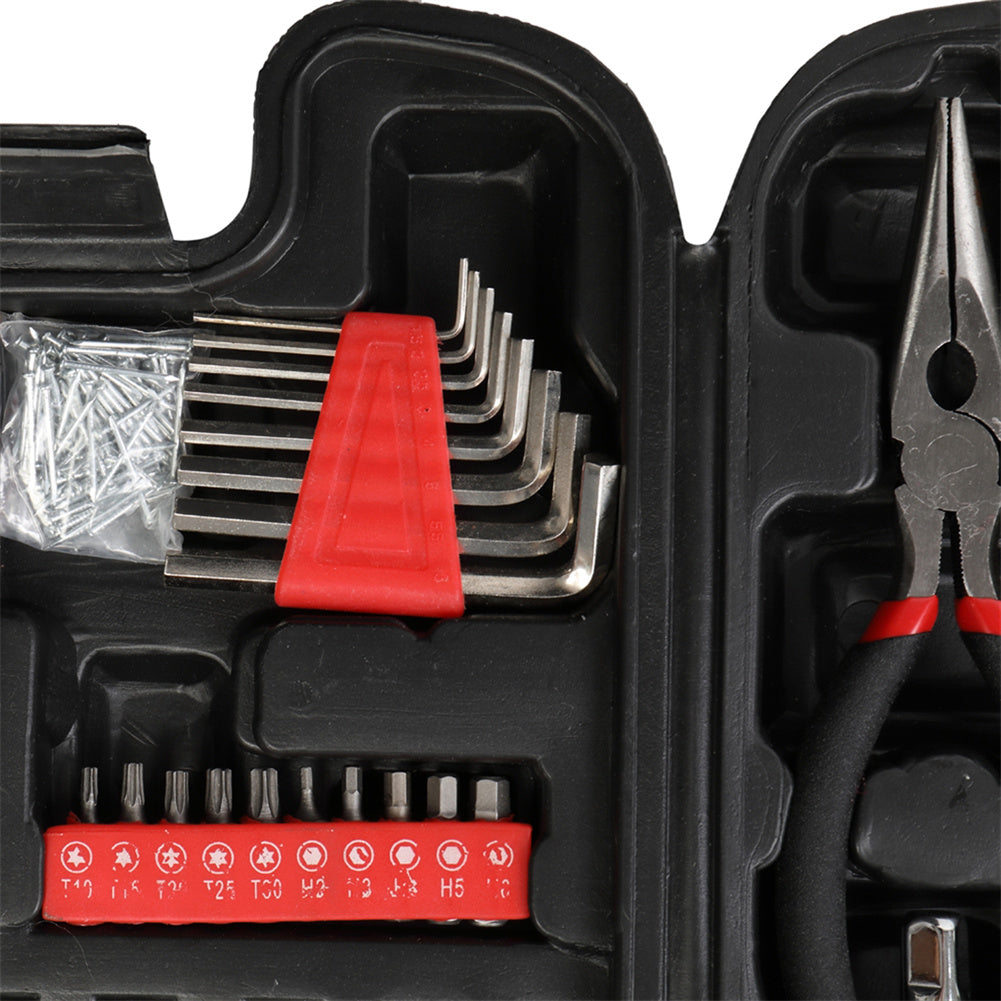 RONSHIN 186pcs Household Repair Tool Set Black Red