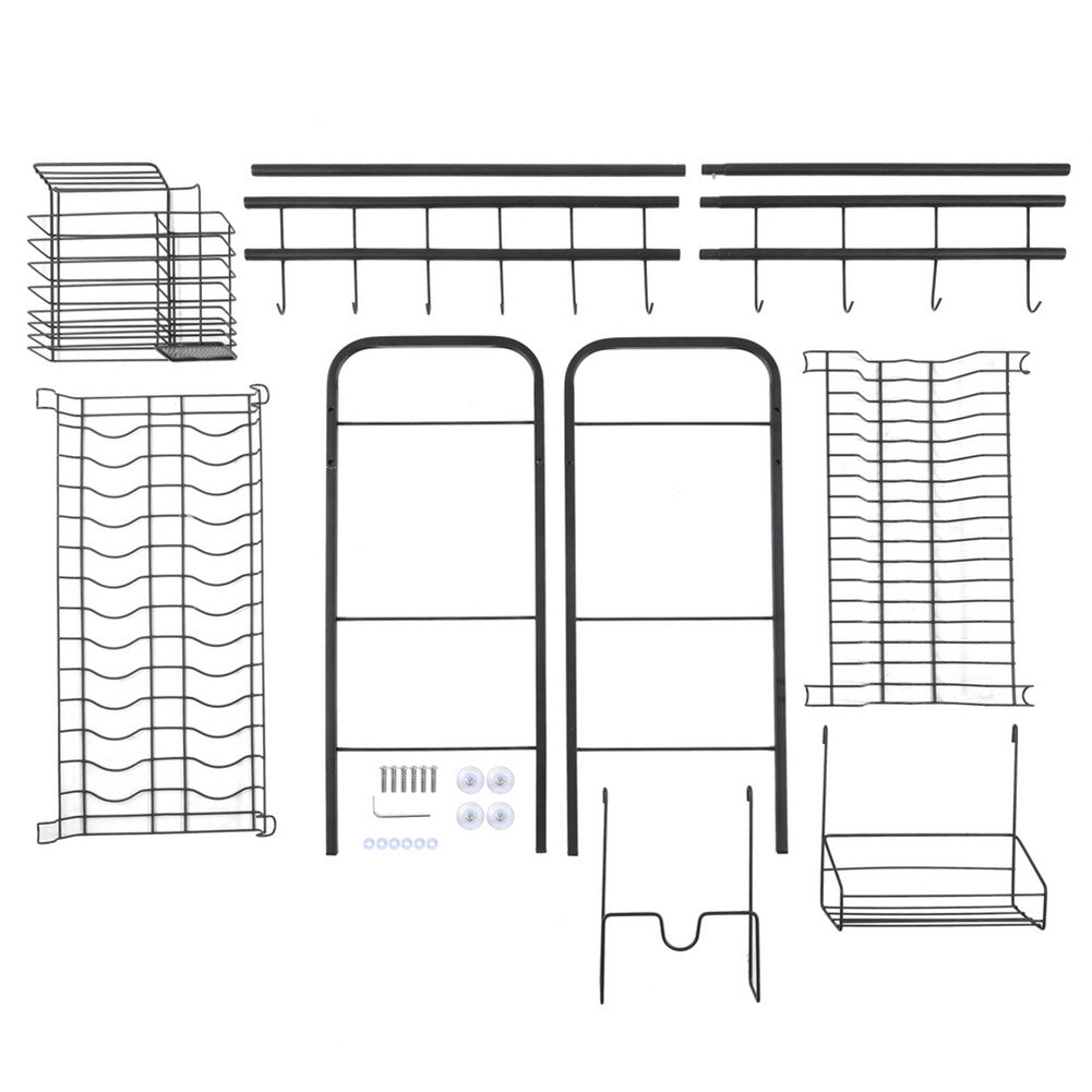 RONSHIN Single Layer Bowl Rack Shelf Dish Drainer 90cm Black