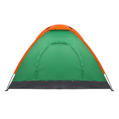 THBOXES 2 Person Tent Windproof Double Door Single Layer Camping Tent Green