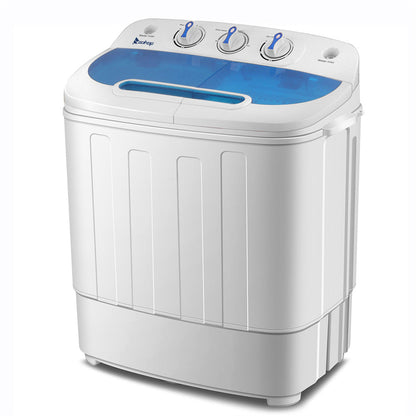 ZOKOP Semi-Automatic Washing Machine Compact Twin Tub White