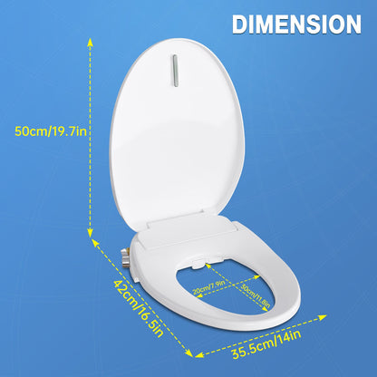 GARVEE Electronic Bidet Toilet Seat Smart Bidet Toilet Seat With Remote Control Nightlight ELONGATED