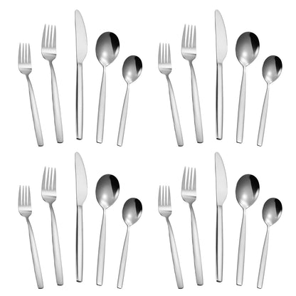 GARVEE 20 Piece Stainless Steel Kitchen Flatware Set - Silver