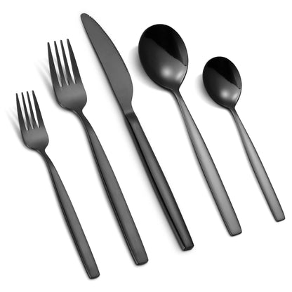 GARVEE 30 Piece Stainless Steel Kitchen Flatware Set - Silver