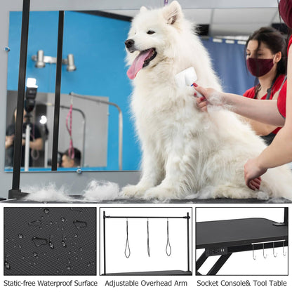 GARVEE Electric Lift Dog Grooming Table Heavy Duty Electric Grooming Arm Table For Pets Large Dogs