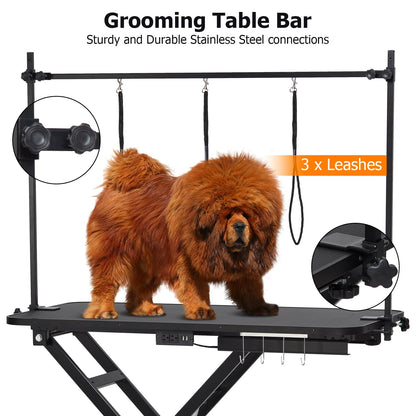 GARVEE Electric Lift Dog Grooming Table Heavy Duty Electric Grooming Arm Table For Pets Large Dogs